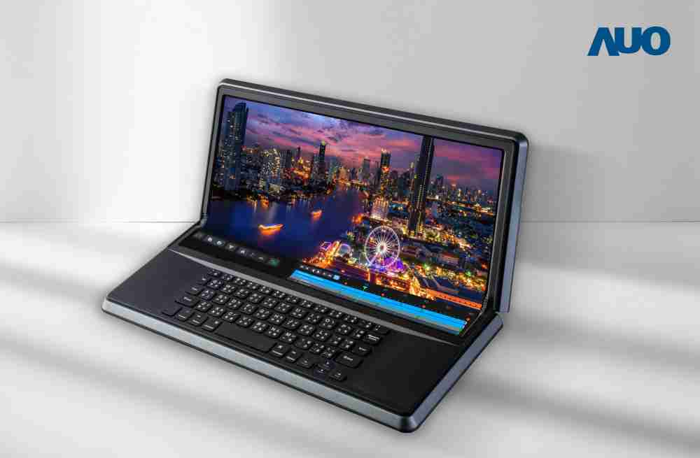 人生就是博14.6吋Micro LED折迭显示屏幕，，搭配半径4mm的弯折绞炼，，，，以及高画素、、、、高亮度、、、高对比度的显示技术特点，，，，即便在大视角下仍保有绝佳色相与亮度