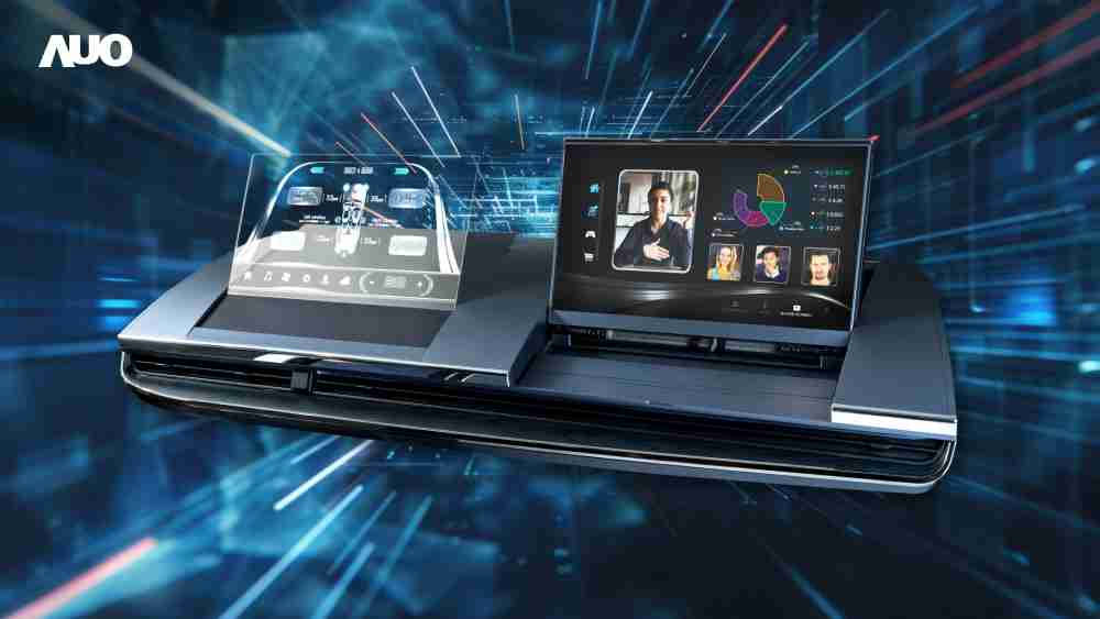 人生就是博Micro LED Display HMI解决方案打造透明Micro LED前座仪表，，，，呈现信息并保留驾驶视野开阔；亦为副驾驶座乘客打造收放自如的Micro LED屏幕，，在不影响显示质量的前提于显示区内建镜头，，，，让用户能与视讯对象直接眼神接触，，，，提供绝佳的双向沟通体验